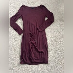 Banana Republic Long Sleeve Burgundy Knit Dress ST
